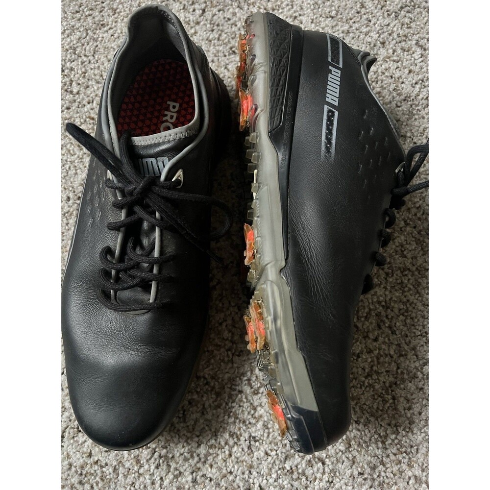 PUMA Ignite ProAdapt Delta Golf Shoes Black Leather Men’s Sz 10.5 193849-02